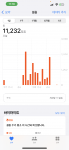 오늘의 걸음 기록 19