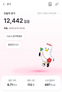 오늘은 만보가 넘었네요