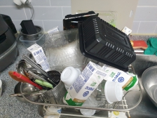 건강상 미러둔  배달용기와 멀티팩 세척