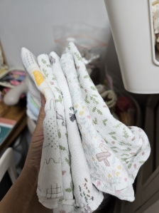 물티슈 대신 손수건 사용