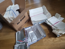 우유팩 모은거 보냄