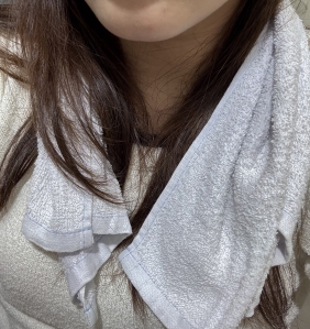 휴지대신 수건 사용