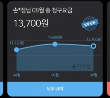 종이되신 모바일로 청구서를 받아요 너무편해요~