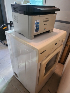 빨래건조기 레이저프린트 배출