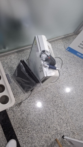 공기청정기 배출완료요