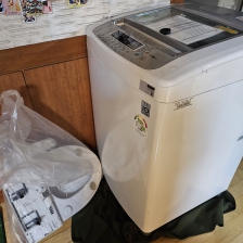 세탁기와 비데 배출완료!